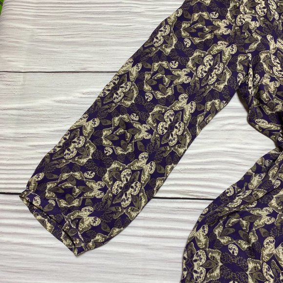 Joie Zambezi Blouse Blue Butterfly Silk Top - Picture 10 of 14